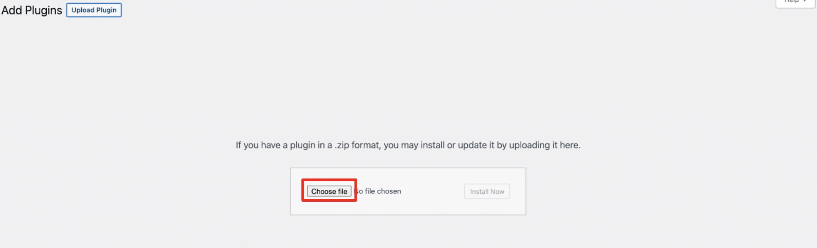 Screenshot showing how to upload the Two plugin